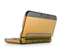TNP Custodia Protettiva in Plastica Alluminio per Corpo Intero per New Nintendo 3DS XL LL 2015 in Pelle Rigida Protettiva Switch Giochi Accessori Console Videogiochi Protezione Lite Case Cover Oro