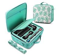 TNP - Custodia rigida da viaggio in EVA per Nintendo Switch New Horizon Animal Leaf Crossing, Switch Lite, Joy-Cons, docking station, adattatore AC, cavo HDMI, cartucce di gioco, borsa portaoggetti