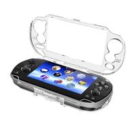 TNP Custodia rigida trasparente per PS Vita 1000 - Cover protettiva trasparente per Sony PSV 1000, custodia trasparente per PSVita PCH 1000, protezione a scatto con display trasparente