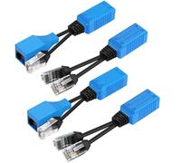 TNP Kit combinatoresplitter cavo Ethernet RJ45 (124 coppia) - adattatore dati POE LAN Ethernet Network Extender Y Splitter Cat5 Cat5e Cat6 UPOE cavo per sorveglianza sorveglianza sorveglianza 2