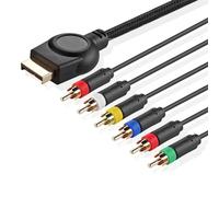 TNP PS3 Cavo Componente AV Multi (6 Piedi - 1.82m) Alta Risoluzione Premium HDTV EDTV NTSC RCA Audio Video Gioco per Sony PS3 PS3 Slim PS2 Gaming Console [Playstation 3] Audio-Video Component TV