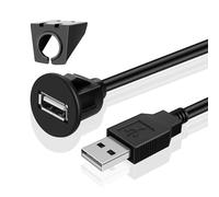 Tnp USB cable W/fibbia cruscotto pannello con montaggio a incasso 1 porte USB presa jack connettore cavo di prolunga maschio a femmina impermeabile (1.8 m/1,8 m)