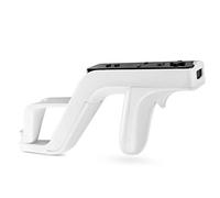 TNP Zapper Gun per Nintendo Wii Wireless Blaster Remote Wiimote Controller Game Attachment, Link Remote Nunchuk per Shooting Sport Games Light White
