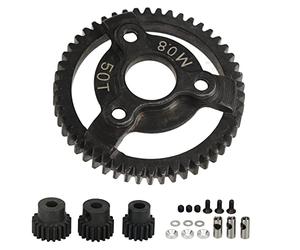 TNPLKIUYT Slash 2WD 1/10 RC Set di Ingranaggi for Auto Nero 50T Grandi pignoni 16T-20T 4 Pezzi