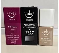 TNS Firenze BB Nail Base 7-in-1 Bianco e Pigmenta UV Liquid, Set Professionale per Unghie