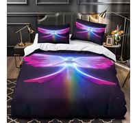 TNSGHAVED Ali d'angelo luminose copripiumino 3 Pezzi ultra stampa 3D cerniera nascosta con federe per cuscini con cerniera digitalFantasy Set Di Copripiumino for ragazzi e bambini Single（135x200cm）