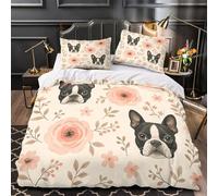 TNSGHAVED BlueFlowerArt Set Di Copripiumino Set di biancheria da letto 3 Pezzi stampa di 3D con cerniera cerniera nascosta Stile Botanico-Acquerello copripiumino for ragazzi e adulti King（220x240cm）