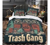 TNSGHAVED Cardo viola Set Di Copripiumino Set di 3 Pezzi morbida microfibra motivo 3D con federe per cuscini con cerniera Scuro e lunatico copripiumino for coppie e adulti Super king（260x220cm）