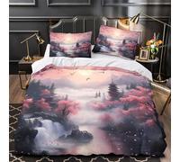 TNSGHAVED Cavallo da giostra Set Di Copripiumino 3 Pezzi microfibra stampa 3D con federe con cerniera per cuscini fantasia decorativa copripiumino for bambini e ragazze Super king（260x220cm）