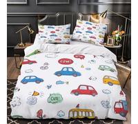 TNSGHAVED Cavallo da giostra Set Di Copripiumino 3 Pezzi morbida microfibra stampa di 3D con federa incluso federe Design vintage stravagante copripiumino for ragazze e adulti Double（200x200cm）