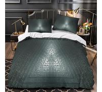 TNSGHAVED C'era una volta Set Di Copripiumino Set di 3 Pezzi microfibra morbida stampa di 3D incluso federe cerniera nascosta Design vintage da fiaba copripiumino for ragazze e adulti King（220x240cm）