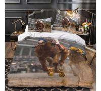 TNSGHAVED Ippopotamo con cucciolo copripiumino Set di 3 Pezzi morbida stampa 3D con federe per cuscini cerniera nascosta Set Di Copripiumino for coppie e ragazzi Super king（260x220cm）