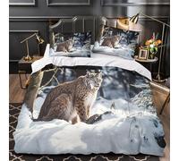 TNSGHAVED LionArt Set Di Copripiumino Set di 3 Pezzi ultra microfibra stampa di 3D con federe per cuscini cerniera nascosta Stile Pop Vibrante copripiumino for ragazze e adolescenti King（220x240cm）