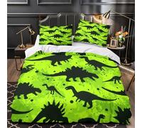 TNSGHAVED Modelli di dinosauri Set Di Copripiumino 3 pezzi stampa 3D con federa con federe per cuscini Decorazione della cameretta dei bambini copripiumino for bambini e adolescenti Double（200x200cm）