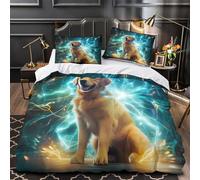 TNSGHAVED Monete d'oro Set Di Copripiumino 3 pezzi microfibra stampa di 3D con federa cerniera nascosta con cerniera Tema Finanza di Lusso copripiumino for adulti e bambini Double（200x200cm）