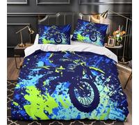 TNSGHAVED Oceano illuminato dalla luna Set Di Copripiumino Biancheria da letto morbida stampa 3D con federe per cuscini Stile Scenario Notturno copripiumino for ragazzi e adulti Super king（260x220cm）