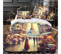 TNSGHAVED Panda in cornice a cuore Set Di Copripiumino Set di Biancheria da Letto 3 Pezzi stampa di 3D con federa con federe copripiumino for bambini e ragazze Super king（260x220cm）