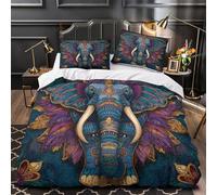 TNSGHAVED Ritratto di cavallo elegante Set Di Copripiumino 3 Pezzi morbida microfibra motivo 3D cerniera nascosta con federa Equestre classico copripiumino for ragazze e adolescenti Double（200x200cm）