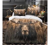 TNSGHAVED Scena dell'oceano illuminata dalla luna Set Di Copripiumino 3 pezzi morbida stampa 3D con federe decorazione per camera da letto copripiumino for ragazze e adulti Double（200x200cm）