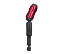 TNSKCIOAU Supporto for Punte da Trapano Magnetico Girevole da 1/4", cacciavite for Lavorazione del Legno, Guida di bloccaggio a Cambio rapido, Asta di prolunga (Argento Nero)(Black Red)