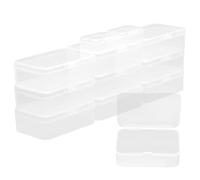 TNSLAND 11 Pezzi Scatole Trasparenti con Coperchio Scatoline Plastica Trasparente Scatole Plastica con Coperchio Piccole per Perline, Gioielli, Artigianato 10.5 * 7.5 * 3.5cm, 10.5 * 7.5 * 3.5cm