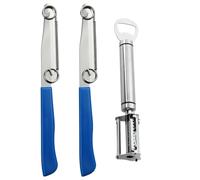 TNSLAND 2 Coltelli A Taglio Rapido + 1 Coltello per Sminuzzare, Affetta Verdure Manuale Grattugia Regolabile per Affettare Gli Asparagi Coltello Per Sbucciare, Sminuzzare E Affettare Le Verdure
