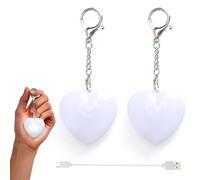 TNSLAND 2 Pezzi Luce per Borsa LED a Forma di Cuore, Mini Lampada Touch Ricaricabile USB, Luce Interna Borsa per Trovare Chiavi, Accessorio Portatile Donna, Luces per Viaggio, Regalo Donna Amica Mamma