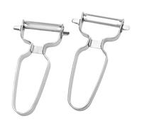 TNSLAND 2 Stück Peeler with Stainless Steel Handle Economia Pelapatate Pelapatate da cucina Pelapatate extra largo lama liscia in acciaio inox Pelapatate cetriolo lama a pendolo