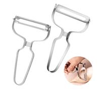 TNSLAND 2 Stück Peeler with Stainless Steel Handle Economia Pelapatate Pelapatate da cucina Pelapatate extra largo lama liscia in acciaio inox Pelapatate cetriolo lama a pendolo (grande)
