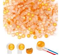 TNSLAND 200 Pezzi K2 Connettori per Cavi Telefonici, Connettori Cavo UY2 con Morsettiere a Doppia Lama e Riempimento in Gel, Connettore Giunzione K2 in Ottone Stagnato