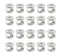 TNSLAND 20PCS Connettori Mobili 15x12mm, Cam Lock Mobili in Lega di Zinco Resistenti alla Ruggine Giunzioni Armadio Cassetto Fai da Te - Accessori Ferramenta per Montaggio Mobilis Casa e Ufficio