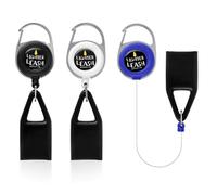 TNSLAND 3 Pezzi Porta Accendino Allungabile, in Metallo, Nero, Blu e Bianco (A)