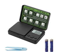 TNSLAND Bilancino Precisione 0.01g, 100g Tascabile Bilancia di Precisione con Pinzetta, Mini Bilancino Portatile con 7 Unità di Misura, Bilancia Grammi con Display LCD, Funzione Tara e Conteggio