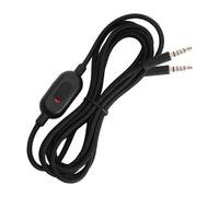 TNSLAND Cavo per Cuffie Gaming 2m, Nero - Cavo di Sostituzione Flessibile 3,5mm, Adatto per Cuffie Logitech G Pro X, G433, G233 e Altri Caschi Gaming con Controllo del Volume Integrato