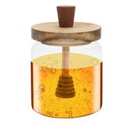 TNSLAND Dosatore Miele Vasetti Miele Porta Miele Vasetti Miele Bomboniere Vasetto per Miele con Coperchio Contenitore per La Conservazione del Miele Cucina per La Conservazione del Miele 400ml