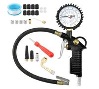 TNSLAND Manometro Pressione Gomme, 220 PSI Multifunzione Manometro Digitale Pressione Gomme, Pistola Compressore Aria con Accessori Compressore, Pistola Gonfiaggio Pneumatici per Auto Moto