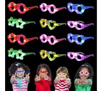 TNSLAND Regalini per il compleanno dei bambini, 12 pezzi, occhiali a LED per feste e feste