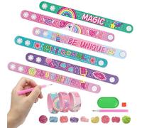 TNSLAND Regalo Bimba 7 8 9 11 Anni Femmina, Diamond Painting Bambina Kit Braccialetti Gioielli Bambini Unicorno Gioco Bambina 5 6 10 12 Anni Set Compleanno Mosaico Crea Art Giochi Creativi Bimba 5 8 1