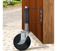 TNSLAND Ruote Girevoli 100 mm Ruota per Cancelli con Molla e Freno Ruote per Carrello Ruote per Cancelli per Carichi Pesanti per Cancelli e Recinzioni in Legno, Nero