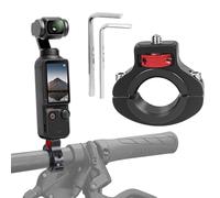 TNSLAND Supporto per Bicicletta Girevole a 360° per Action Camera e Smartphone, Compatibile con Gopro, Altre Action Cameras e Supporto per Telefono Cellulare (Ferroso Rosa)