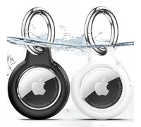 TNSNK Custodia per AirTag Portachiavi, Black+White