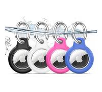 TNSNK Custodia per AirTag Portachiavi, Rose+Blue+Black+White