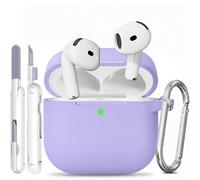 TNSNK for AirPods 4 Case with Cleaner Kit, Silikon Protection Case for Apple Airpods 4 ANC (AirPods 4 with Active Noise Cancellation), Support Wireless Charging with Keychain