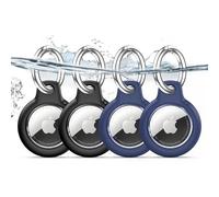 TNSNK Waterproof for Apple Airtag Holder Case with Lock, Airtag Pendant Key Ring Case with Keychain for Luggage/Bicycles/Pets