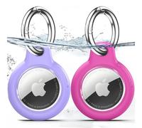 TNSNK Waterproof for Apple Airtag Holder Case with Lock, Airtag Pendant Key Ring Case with Keychain for Luggage/Bicycles/Pets