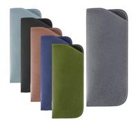 TNSOYCA 6 Pezzi Custodia Occhiali,Morbida Custodia Occhiali da Sole,Portatile Scatola per Occhiali,Impermeabile Slim Sunglasses Pouch,Per Occhiali, Cosmetici, Penne, Schede