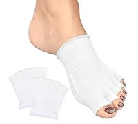 TNSOYCA Gel-lined Compressione Punta Calze Separano,Dita dei Piedi Allineamento Calzini, con 5 Dita, per Uomini e Donne