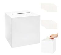 TNSOYCA Scatola Per Biglietti Di Nozze, Scatola Porta Buste Matrimonio,colore bianco, per ricevimenti di nozze, decorazione per feste(22 × 22 × 22cm)