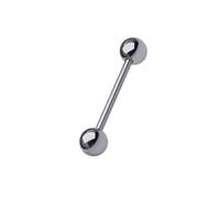 TNSRAY Piercing alla Lingua Barbell,Piercing Capezzoli Lingua Anelli,acciaio al titanio Piercing alla Lingua Barbell Sterile in Acciaio,Dritto Barbell Acciaio Inossidabile Gioielli Barra 14mm
