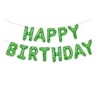 TNT Banner "Happy Birthday" a Tema Pixel Verde - Palloncini, Fondale a Pixel, Decorazioni Feste per Ragazzi - Kit Completo per Feste a Tema Videogiochi Interno/Esterno